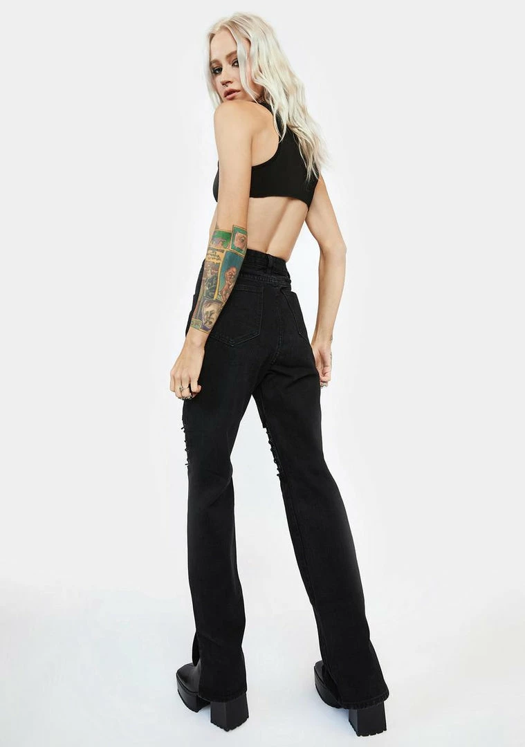 Momokrom Straight Leg Distressed Mom Jeans 6 Momokrom Straight Leg Distressed Mom Jeans