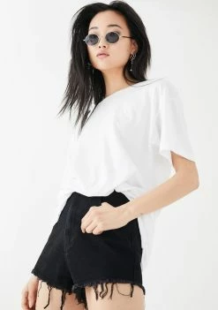 Momokrom Bottoms Acid Wash Mini Shorts