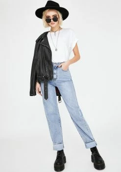 Momokrom Extra Long Straight Leg Denim Jeans