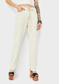 Momokrom Khaki Grey Wide Leg Jeans