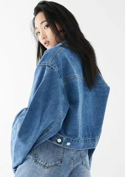 Momokrom Blue Balloon Sleeve Denim Jacket 9 Momokrom Blue Balloon Sleeve Denim Jacket