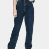 Momokrom Dark Wash Wide Leg Jeans
