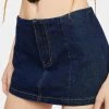 Momokrom Denim Skirt Indigo Denim Low Rise Micro Mini Skirt 1 Momokrom Denim Skirt Indigo Denim Low Rise Micro Mini Skirt