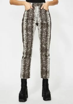 Momokrom Dark Snake Print Jeans Bottoms