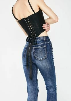 Momokrom Fishnet Jeans Bottoms