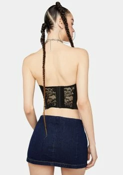 Momokrom Denim Skirt Indigo Denim Low Rise Micro Mini Skirt