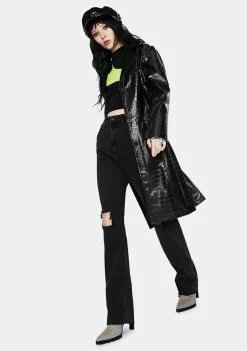 Momokrom Black Distressed Long Jeans