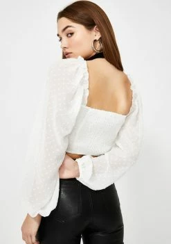 Momokrom Tops Polka Dot Crop Top