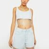 Momokrom Bottoms Denim Shorts With Diamante Fringe 2 Momokrom Bottoms Denim Shorts With Diamante Fringe