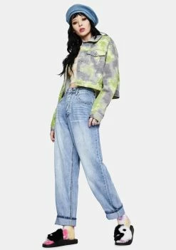Momokrom Light Wash Baggy Boyfriend Jeans Bottoms 8 Momokrom Light Wash Baggy Boyfriend Jeans Bottoms