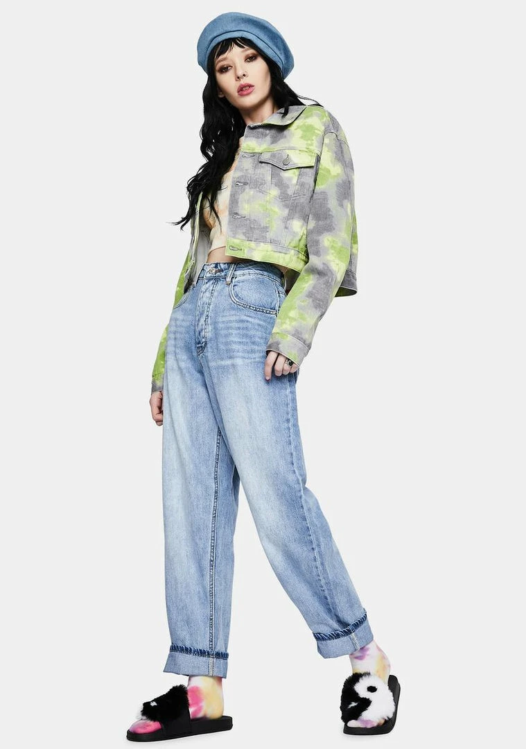 Momokrom Light Wash Baggy Boyfriend Jeans Bottoms 5 Momokrom Light Wash Baggy Boyfriend Jeans Bottoms